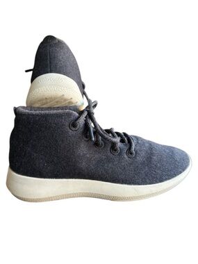 Allbirds Sneakers Shoes Wool Runner Up High Top Charcoal Grey Lace Up Size 10